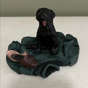 Black Lab Puppy Figurine